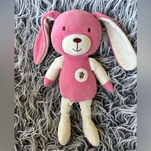 My Natural Pink Bunny Rabbit Acorn Organic Plush Stuffed Animal Lovey. L